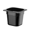 Container GN 1/6 zwart polycarbonaat  HENDI  Profi Line  GN 1/6  2 4L  Zwart  176x162x H 150mm