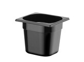 Container GN 1/6 zwart polycarbonaat  HENDI  Profi Line  GN 1/6  2 4L  Zwart  176x162x H 150mm