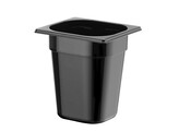 Container GN 1/6 zwart polycarbonaat  HENDI  Profi Line  GN 1/6  2 4L  Zwart  176x162x H 150mm