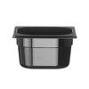 Bac gastronorme 1/6  HENDI  Profi Line  GN 1/6  1 6L  Noir  176x162x H 100mm