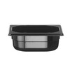 Container GN 1/6 zwart polycarbonaat  HENDI  Profi Line  GN 1/6  1L  Zwart  176x162x H 65mm