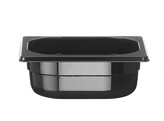 Container GN 1/6 zwart polycarbonaat  HENDI  Profi Line  GN 1/6  1L  Zwart  176x162x H 65mm
