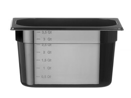 Container GN 1/4 zwart polycarbonaat