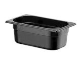 Container GN 1/4 zwart polycarbonaat  HENDI  Profi Line  GN 1/4  2 8L  Zwart  265x162x H 100mm