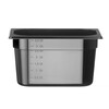Container GN 1/4 zwart polycarbonaat  HENDI  Profi Line  GN 1/4  2 8L  Zwart  265x162x H 100mm