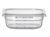 Bac Gastronorme 1/6  HENDI  GN 1/6  1L  Transparent  176x162x H 65mm