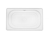 Couvercle bacs GN en polypropylene  HENDI  GN 1/4  Transparent  265x162mm