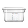 Bac Gastronorme 1/4  HENDI  GN 1/4  4L  Transparent  265x162x H 150mm