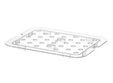 Geperforeerde roosters voor GN containers polycarbonaat  HENDI  Profi Line  GN 1/2  Transparant  265x206mm