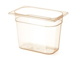 Bac gastronorme 1/4 resistant aux temperatures elevees  HENDI  GN 1/4  3 8L  Transparent  265x162x H 150mm