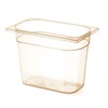 Bac gastronorme 1/4 resistant aux temperatures elevees  HENDI  GN 1/4  2 6L  Transparent  265x162x H 100mm