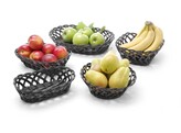 Corbeilles tressees   HENDI  ovale  Noir  225x130x H 55mm