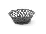 Corbeilles tressees   HENDI  rond  Noir  200x200x H 65mm