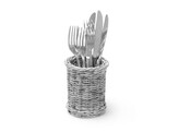 Corbeille a couvert  HENDI  Gris clair   100x H 120mm