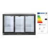 Backbar koelkast met drie schuifdeuren  Arktic  254L  Zwart  230V/160W  1350x520x H 865mm