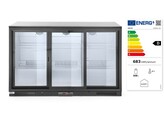 Backbar koelkast met drie schuifdeuren  Arktic  254L  Zwart  230V/160W  1350x520x H 865mm
