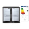 Backbar koelkast met dubbele deur  Arktic  158L  Zwart  230V/160W  900x530x H 870mm