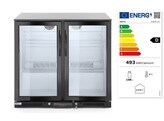 Backbar koelkast met dubbele deur  Arktic  158L  Zwart  230V/160W  900x530x H 870mm
