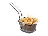 Frituurmandjes miniaturen stapelbaar zwart  HENDI  105x90x H 60mm