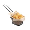 Paniers a frites miniatures empilables noirs  HENDI  130x115x H 80mm