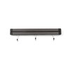 Support magnetique pour couteaux  HENDI  3 crochets  Noir   L 340mm