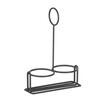 Menage rekje zwart  HENDI  135x65x H 200mm