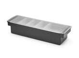 Boite a ingredients - 5 bacs  BarUp  Noir  480x150x H 100mm