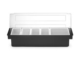 Boite a ingredients - 5 bacs  BarUp  Noir  480x150x H 100mm