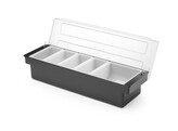 Boite a ingredients - 5 bacs  BarUp  Noir  480x150x H 100mm