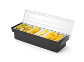 Boite a ingredients - 5 bacs  BarUp  Noir  480x150x H 100mm