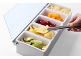 Porte-condiments  BarUp  5 boites  375x140x H 90mm