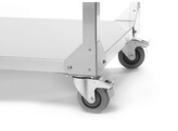 Green Fire avec 4 bruleurs  HENDI  Profi Line  sur support avec roulettes  Gris clair  22kW  1400x612x H 825mm