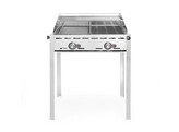 Green Fire avec 2 bruleurs  HENDI  Profi Line  Plaque et grille en fonte emaillee GN 1/1  11 6kW  740x615x H 825mm