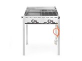 Green Fire avec 2 bruleurs  HENDI  Profi Line  Plaque et grille en fonte emaillee GN 1/1  11 6kW  740x615x H 825mm
