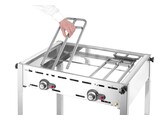 Green Fire avec 2 bruleurs  HENDI  Profi Line  Plaque et grille en fonte emaillee GN 1/1  11 6kW  740x615x H 825mm