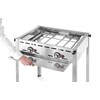 Green Fire avec 2 bruleurs  HENDI  Profi Line  Plaque et grille en fonte emaillee GN 1/1  11 6kW  740x615x H 825mm