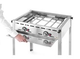 Green fire met 2 branders  HENDI  Profi Line  2x GN 1/1 roosters  11 6kW  740x612x H 825mm