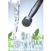 Pilon a cocktail  BarUp  Tete rainuree  Noir   34x207mm