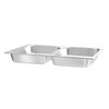 Bac GN 1/1 pour chafing dish avec 2 compartiments  HENDI  7 5L  530x325x H 65mm