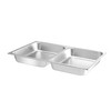 Bac GN 1/1 pour chafing dish avec 2 compartiments  HENDI  7 5L  530x325x H 65mm