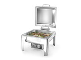 Chafing dish GN 2/3 satin finish  HENDI  Profi Line  6L  395x430x H 290mm