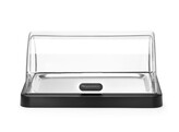 Vitrine refrigerante a couvercle coulissant Duo UNIQ  HENDI  designed by Robert Bronwasser  Simple  Noir  460x355x H 220mm  Rectangulaire