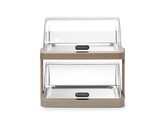 Koeldisplay met rolltop  Duo  UNIQ  HENDI  designed by Robert Bronwasser  Dubbel  Zwart  480x355x H 480mm  Rechthoekig