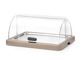 Koeldisplay met rolltop  Duo  UNIQ  HENDI  designed by Robert Bronwasser  Enkel  Beige  460x355x H 220mm  Rechthoekig