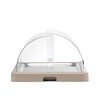 Koeldisplay met rolltop  Duo  UNIQ  HENDI  designed by Robert Bronwasser  Enkel  Beige  460x355x H 220mm  Rechthoekig