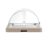 Koeldisplay met rolltop  Duo  UNIQ  HENDI  designed by Robert Bronwasser  Enkel  Beige  460x355x H 220mm  Rechthoekig