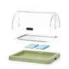 Koeldisplay met rolltop  Duo  UNIQ  HENDI  designed by Robert Bronwasser  Enkel  Groen  460x355x H 220mm  Rechthoekig