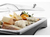 Gekoeld presentatie display met kap - Gastronorm 1/1  HENDI  set  555x357x H 175mm