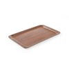 Plateau de service  rectangulaire  antiderapant  stratifie  AmerBox  Euronorm  Acajou  370x530mm