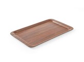 Plateau de service  rectangulaire  antiderapant  stratifie  AmerBox  Acajou  460x360mm